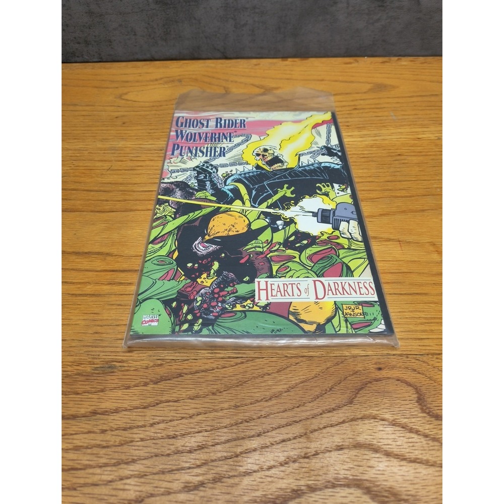 GHOST RIDER WOLVERINE PUNISHER HEARTS OF DARKNESS SIGNED BY JOHN ROMITA JR 1991.